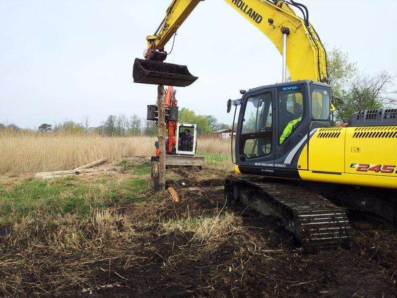 Graben im Projekt Diedrichshäger Moor nach Fertigstellung des Ausgleichsmaßnahme seitens ROSTOCK PORT.