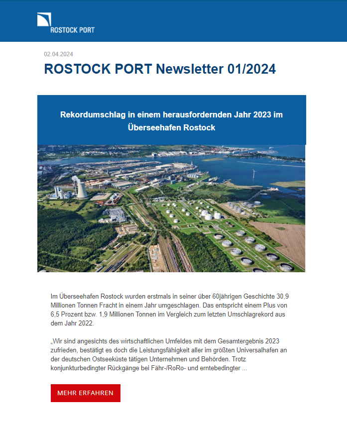 Deckblatt für den Newsletter