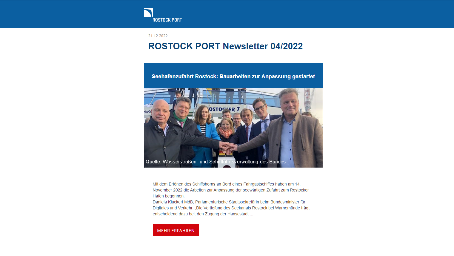 Deckblatt für den Newsletter