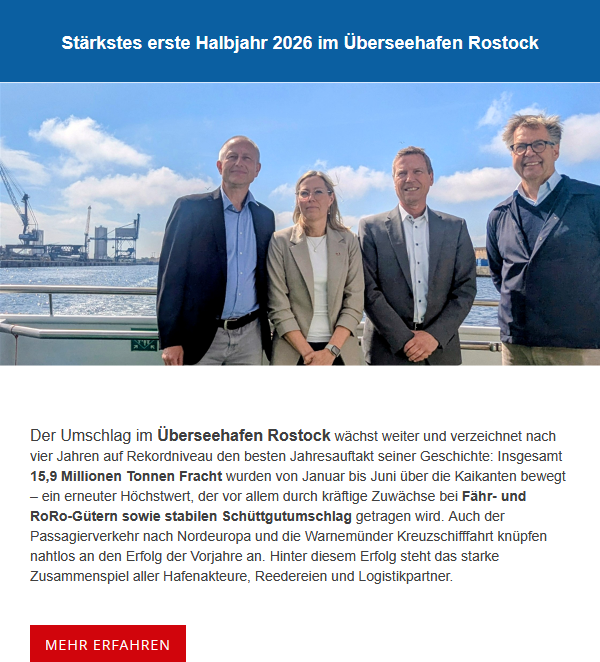Bildschirmfoto 3. Newsletter ROSTOCK PORT
