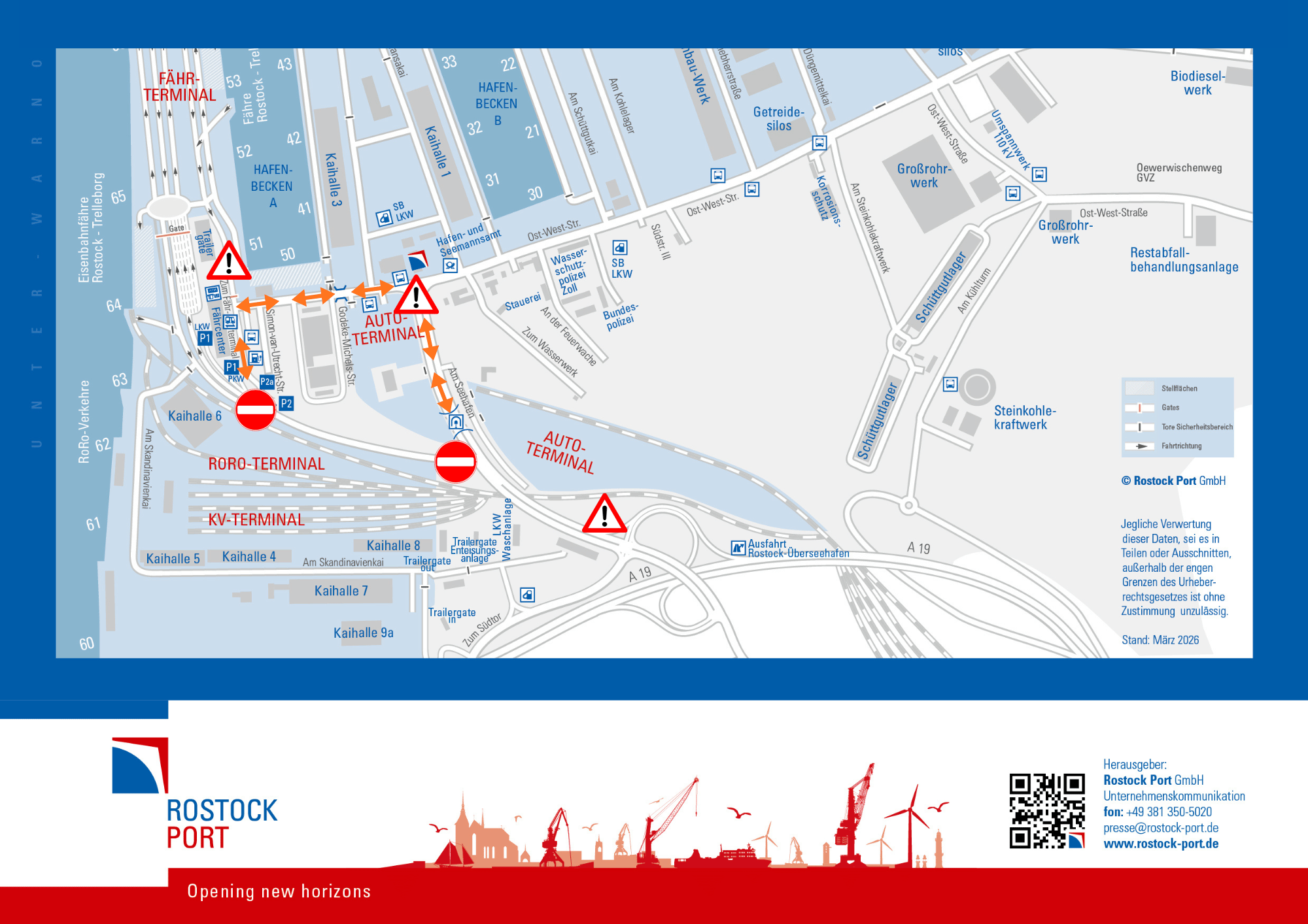 Vollsperrung der Hochstraße im Überseehafen Rostock